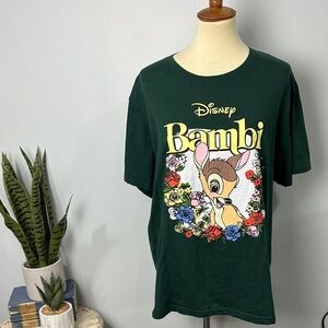 ❄️ Disney Bambi Dark Green Graphic Tee Size XL UNISEX